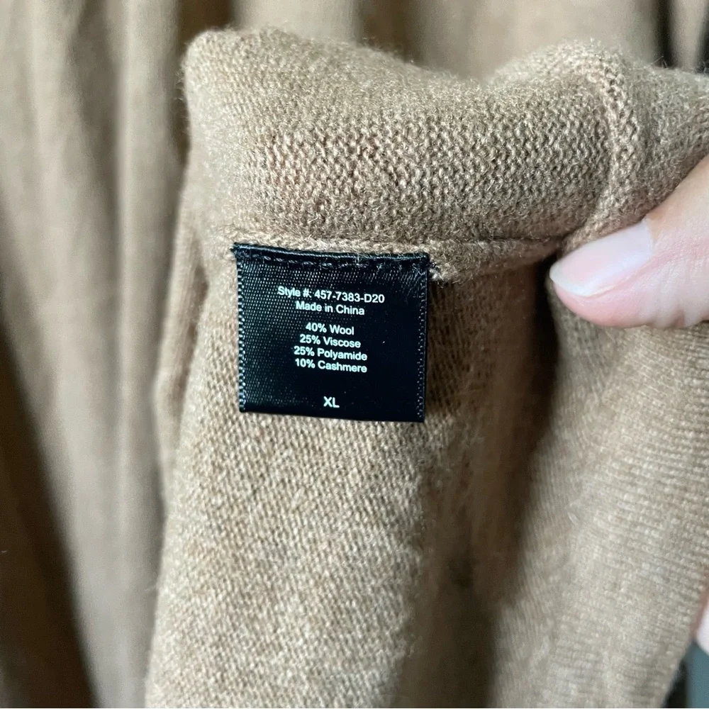 Jenni Kayne Everyday Kate Sweater Dress Dark Camel Size XL - Picture 9 of 9